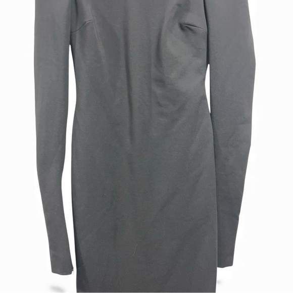 Balenciaga Black Backless Lace-Up Long Sleeve Bodycon Midi Dress FR36 US4 NWOT - Picture 9 of 16